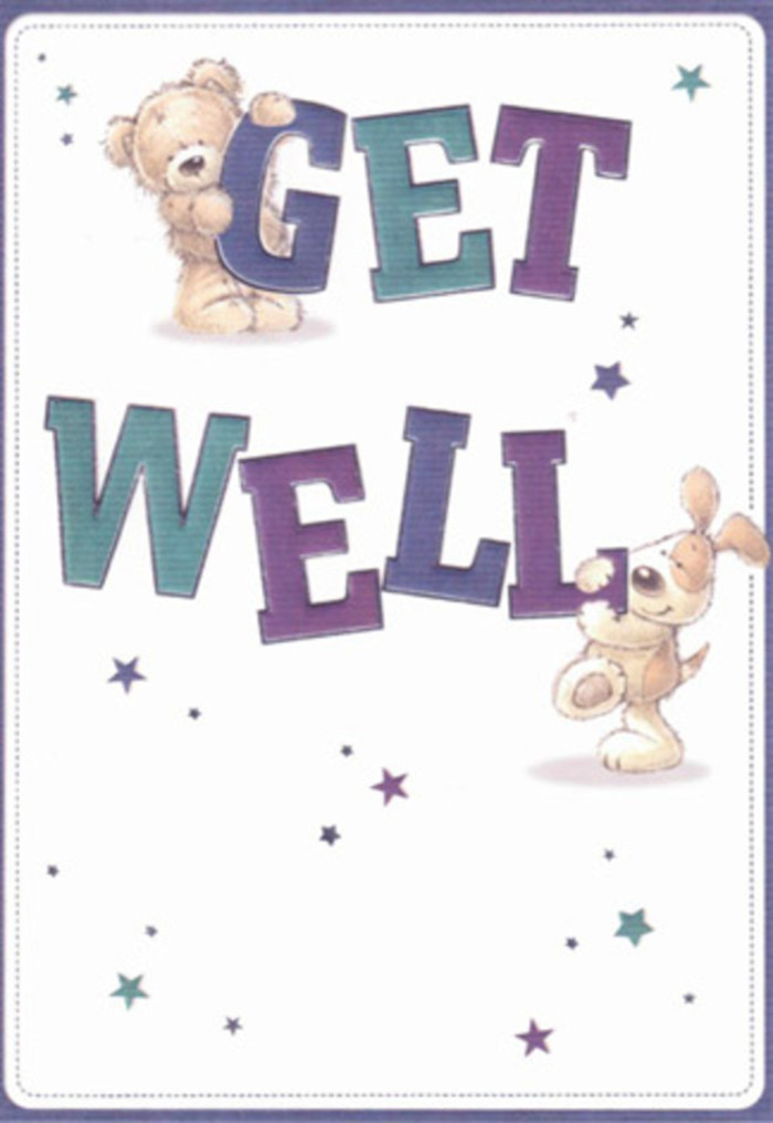 This illustrated get well card is a tribute to the simple joy and heartfelt encouragement that South Ruislip residents hold dear. In the foreground, a fluffy bear and an energetic puppy share center stage, their tactile, cozy textures recalling the comforting presence of cherished pets at home. Sprinkled around them, playful stars in aqua, blue, and violet tones echo through the clean, creamy background, carrying wishes that seem to float in the stillness-much like the calm found in the peaceful corners of Ruislip's parks. The bold, proud typography in rich hues is as uplifting as the first bouquet of spring delivered by a local florist, grounding the mood in optimism and care. The artwork's brushstrokes and shading supply a near-tangible dimension, inviting viewers to imagine the card as a soothing extension of themselves. Sending it as a gesture-or pairing it with a thoughtful arrangement from Florist South Ruislip-offers a burst of heartfelt reassurance, ideal for bringing comfort to anyone in need.